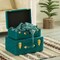 Vintiquewise Decorative Tufted Velvet Suitcase Treasure Chest, Green, PK 2 QI003982_GN - alternate 5